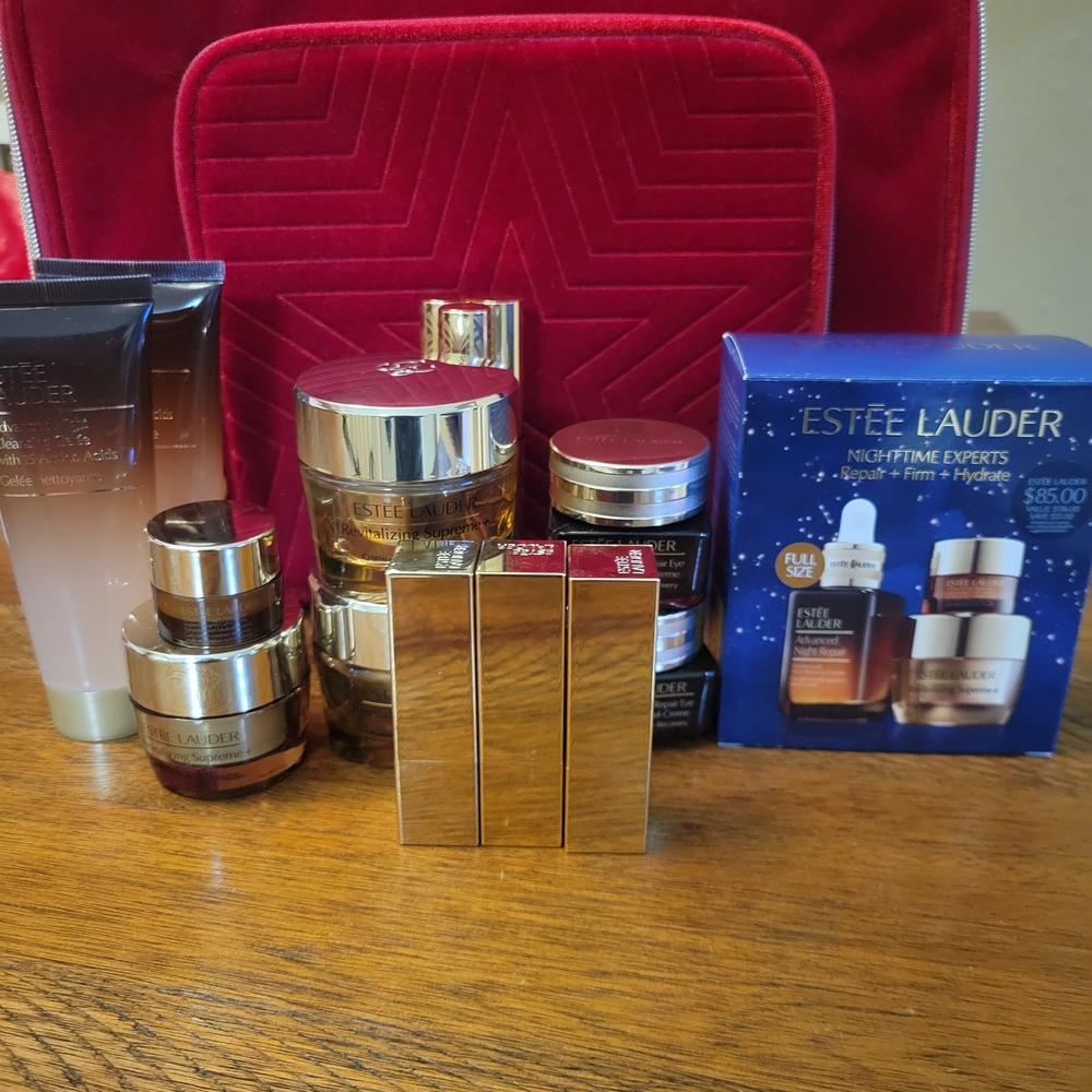 Estee Lauder Gold and Red Skincare Set
